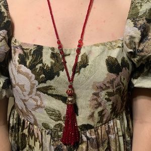 Red Beaded Necklace